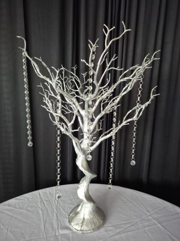 Decorative manzanita tree centerpiece for events and weddings.