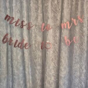 Bridal shower backdrop decorated for elegant celebrations.
