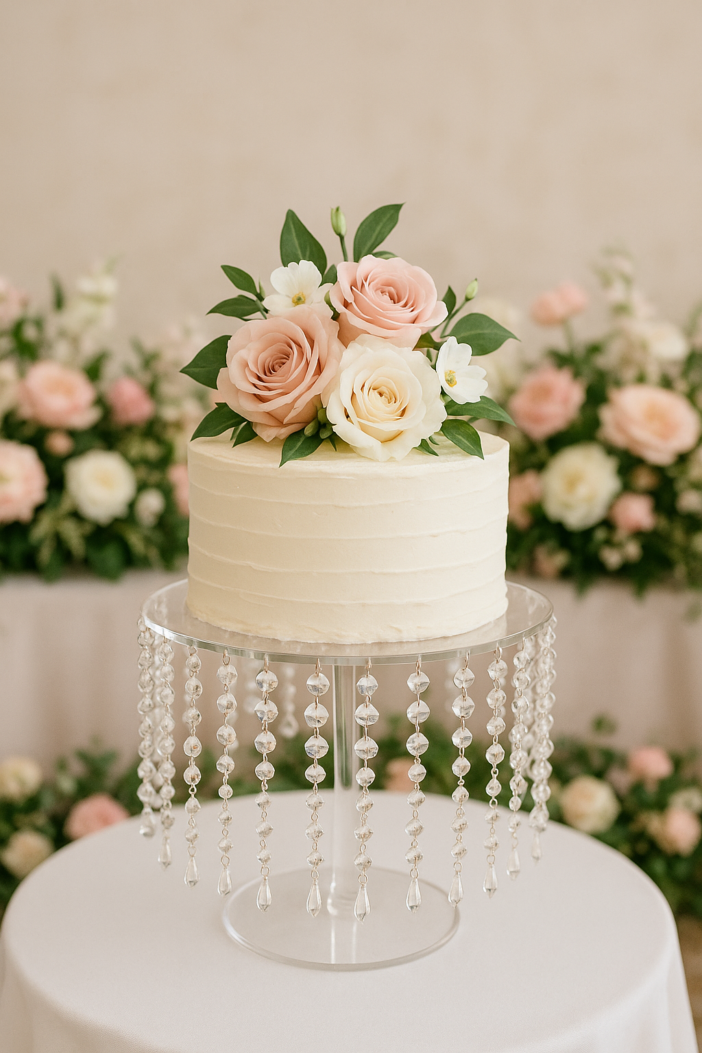 Cupcake stand and cake stand for displaying desserts at events.